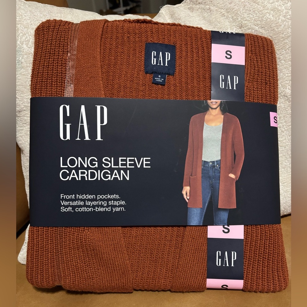 GAP Rust Long Sleeve Cardigan